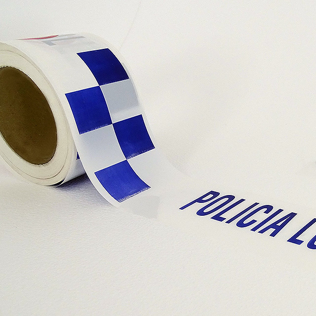 Cinta de balizamiento cuerpos seguridad. Cinta de balizamiento policia local.